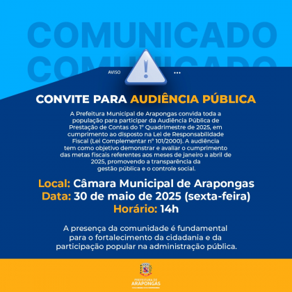 audiência pública prestação de contas 1 quadrimestre 2025